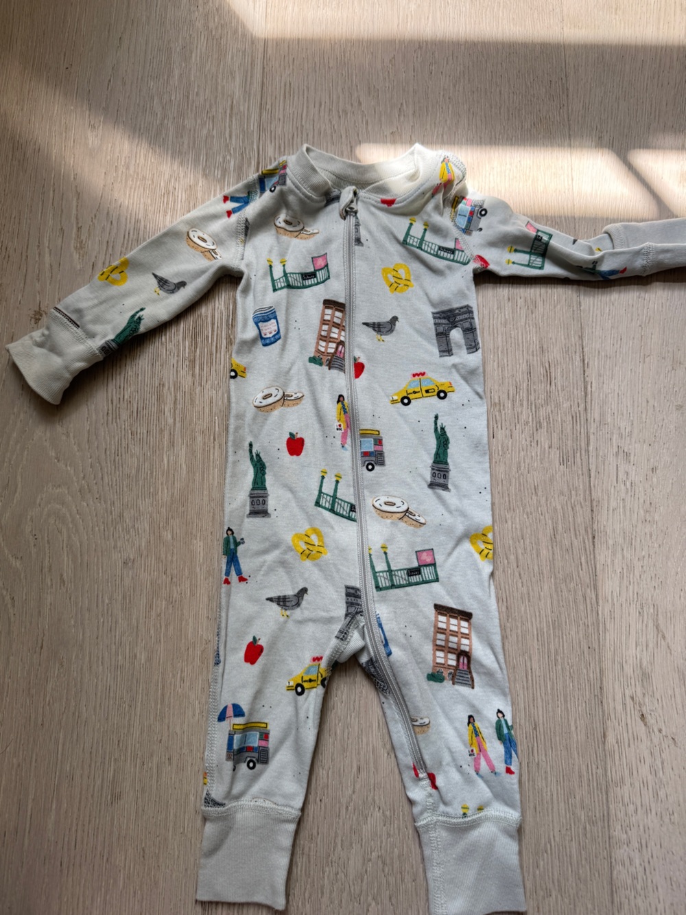 Smaller Thing New York City-Print One-Piece Pajamas